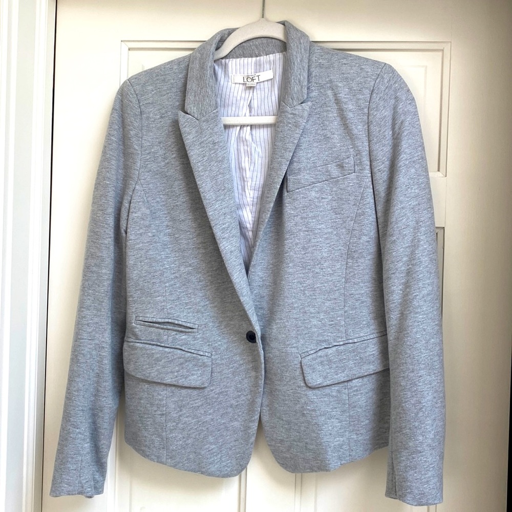 Loft One-Button Sweatshirt Blazer - image 1